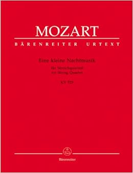モーツァルト: アイネ・クライネ・ナハトムジーク ト長調 KV 525／ベーレンライター社／演奏用パート譜セット