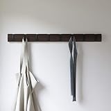 Umbra Flip 8-Hook Wall Mounted Coat Rack Black/Walnut view 12