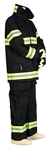 Aeromax Jr. Fire Fighter Bunker Gear, Black, Size 4/6