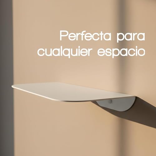 Audace Orizzonte Set of 2 Steel Wall Shelves, Matte White, 30 | Floating Shelves for Bathroom, Living Room, Bedroom | Load 10 kg Each | Made in Italy