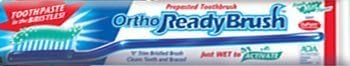 ReadyBrush Prepasted Disposable Ortho Toothbrushes - Mint Flavor - 10 Count by Readybrush