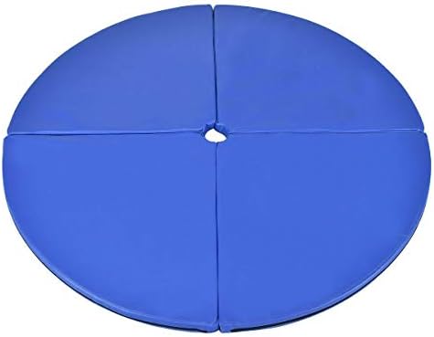 Safety Dancing Folding Pole Dance Mat Exercise Yoga Cushion Crash Pad - Blue with Ebook