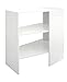 ClosetMaid SuiteSymphony Wood Corner Shelf Unit, 2 Shelves, Adjustable, Stacking, For Storage, Closet, Clothes, Shoes, Décor, Pure White, 41.13