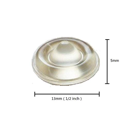 YOQXHY Cabinet Door Bumpers Drawer Furniture Sound Dampening Adhesive Pads Clear Rubber 13X5MM,100 PCS