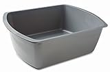 Vakly Rectangular Plastic Wash Basins, Gray, 8 Quart. (1)
