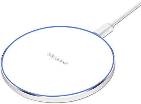 Wireless Fast Charger QI Certified for iPhone X iPhone 8 8 Plus Samsung Galaxy Note 8 S8, S8 plus S7 S7 Edge S6 S6 Edge Nokia 9 Huawei Mate 10 Nexus 4 Nexus 5 Lumia 920 (white)