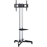 HEAVY DUTY Mobile TV Stand with Shelf & Wheels for Exhibitions, Display, School etc