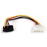 StarTech.com 6in 4 Pin LP4 to Right Angle SATA Power Cable Adapter - LP4 to SATA - 6in LP4 to SATA Cable - 4 pin to SATA