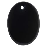 Black Onyx Gemstone Oval Flat-Back Cabochons 40x30mm (1 Piece)
