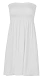 Girls Walk Women's Plus Size Plain Boob Tube Bandeau Sheering Top