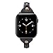 Wearlizer Slim Rivet Leather Compatible with Apple Watch Bands 41/40/38/44/45/46/49/42mm Women Men Dressy Thin Strap Wristbands Bracelet for iWatch Series 11 10 9 8 7 6 5 4 3 SE/Ultra 3 2 1