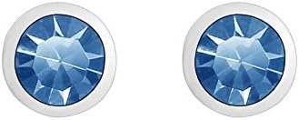 NICOSHINE austrian crystal diamond stud earrings (Sea Blue)