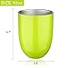 PPUNSON Tumbler with Lid-Stainless Steel Insulated Stemless Glass Cup for Wine Water Coffee Drinks Champagne Cocktail, Green