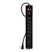 Belkin 7-Outlet Surge Protector with 6-Foot Power Cord and Cable / Satellite Protection, Black, BSQ701bg06BLKDP