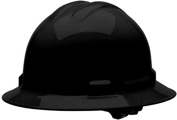 Malta Dynamics 4 pt. Full Brim Style Hard Hat - Multiple Colors Available (1 Pack, Black) - - 