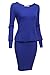 ACEVOG Casual Knit Sweater Dress Women's Crewneck Long Sleeve Bodycon Pencil Midi Dress Winter