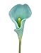 Duovlo 20pcs Calla Lily Bridal Wedding Bouquet Lataex Real Touch Artificial Flower Home Party Decor (Lake Blue)