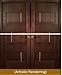 Door Bar Pro AIO-XL Steel Door Security Bar - Fits Any Width Inswing Double French Doors from 49