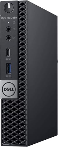 Dell OptiPlex 7060 Micro Desktop Business PC, Intel Core i5-8500T 2.1GHz, 16GB, 256GB SSD, USB Type-C, Win 11 Pro (Renewed)