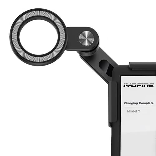 IYOFINE Tesla Phone Mount, No Glue Required,for MagSafe Magnetic Car Dash Phone Holder for Tesla Model Y, Model 3 Accessories, Fits All iPhone & Android with Magnetic Ring (for Model Y)