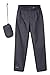 Mountain Warehouse Pakka Kids Waterproof Rain Pants -for Boys & Girls Black 7-8 Years