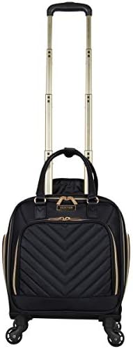 Kenneth Cole Reaction Women's Chelsea Collection 17" Chevron Quilted Softside 4-Wheel Spinner Underseater Carry-On Suitcase, Black 9 Kenneth Cole Reaction Women's Chelsea Collection 17" Chevron Quilted Softside 4-Wheel Spinner Underseater Carry-On Suitcase, Black