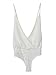 Choies Women's Wrap Spaghetti Strap Cross Back Solid Bodysuit L