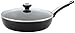 Farberware 21582 Dishwasher Safe High Performance Nonstick Frying Pan with Glass Lid / Nonstick Deep Skillet, 12 Inch, Black