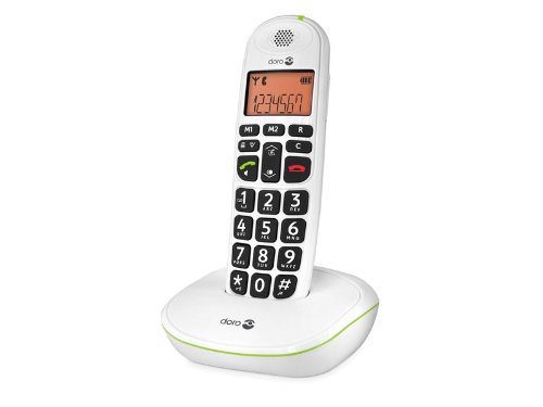 teléfono portátil blanco teclas muy grandes