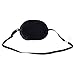 Mudder Silk Eye Patch with Elastic Strap for Amblyopia Lazy Eye Strabismus, Black (9.5 x 7.5 cm)