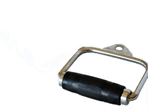 Yuhqc Single D-Handle Single Chrome Handle Cable Attachment with Handgrips (Rubber Handgrips)