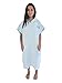 COR Surf Poncho Changing Towel Robe with Hood and Front Pocket | Thick Quick Dry Microfiber Wetsuit Poncho Towel for Surfing Beach Pool Swim (Large, Light Blue)