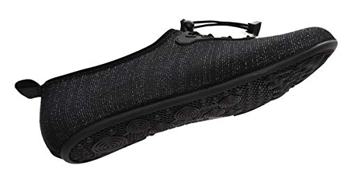 Sanyge Womens and Mens Water Shoes Quick-Dry Aqua Socks Barefoot Rain Shoes for Beach Swim Driving(San196023Black41) - Thumbnail 2