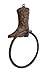 Comfify Cast Iron Cowboy Boot Hand Towel Holder | Decorative Bathroom Or Guest Hand Towel Ring | 7.1x1.8X 8.3”| Rustic Country Western Design | with Screws and Anchors