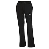 JNTworld women warm wind waterproof hiking pants Trousers breathable Soft Shell, L, Black