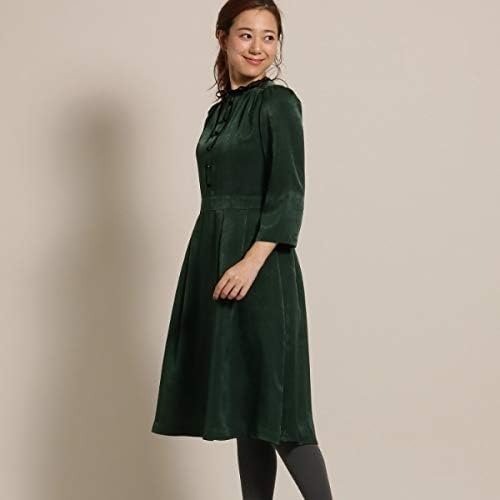 アナトリエ Anatelier ライトサテンワンピース ダークグリーン 023 36 S ワンピース チュニック 通販 Amazon