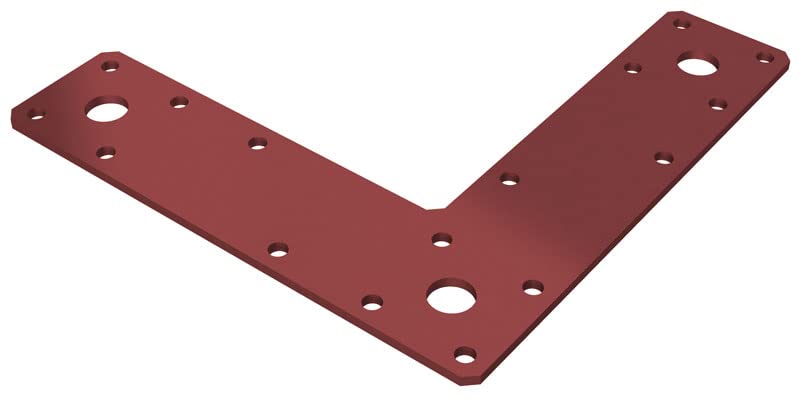 BPC Fixings Dual Coated 'L' Bracket 10-Piece Set, 150 mm Length x 150 mm Width x 37 mm Height