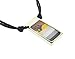Bear Pride Rectangular Flag Pendant - Gay Pride Pewter Necklace