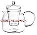 GROSCHE Munich Glass Infuser Teapot with included tea infuser, 1250 ml (42 fl oz) capcity