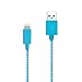 iPhone 7 Charger, iPhone 6 Charger, 6 Ft Long Apple Charger F-color Apple MFi Certified Braided 8 Pin Lightning CableCord for iPhone 7 6S 6 Plus 5S 5C,iPhone SE, iPad Mini 4 iPad Pro Blue