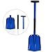 CARTMAN 32.5 Inch Folding Emergency Snow Shovel 3 Piece Aluminum Lightweight Portable Sport Utility Shovel for Car Trunk Camping Garden Beach, Blue