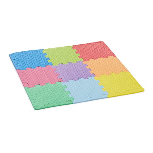 Amazon Basics Kids Puzzle Exercise Interlocking Play Mat, EVA Foam 36 Tiles, 12" x 12", 54