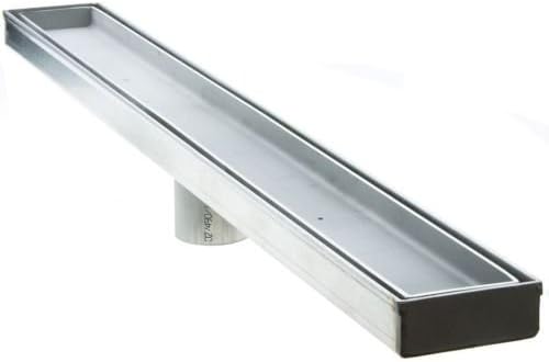 LUXE Linear Drains 48TI 48" Tile Insert Linear Shower Drain, Satin Stainless