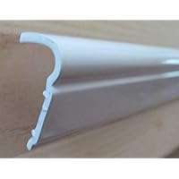 ZaikaHome Sample White Aluminum Non Insert Roof Edge Corner Molding RV 1 1/8" x 9/16"