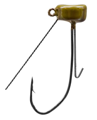 Strike King Unisex-Erwachsene Tour Grade Weedless Ned Head Green Pumpkin Terminal Tackle Jigköpfe, Grüner Kürbis, 1/8 oz