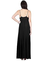 Viris Zamara - Vestido largo y sexy para mujer, cuello en V, sin mangas, floral, formal