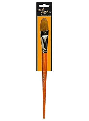 Mont Marte Artist Brush Taklon Filbert, Natural, 24