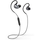 SOUL SS19 Wireless Headphones Sports Earphones Bluetooth 4.2 Stereo Earbuds for Running Lightweight Workout Headset 6 Hour Playtime Sweatproof with Built-In Mic and Carry Pouch
