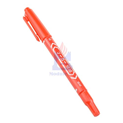 10PCS Red CCL Anti-Etching PCB Circuit Board Ink Marker Double Pen for DIY PCB Repair CCL Printed Circuit Diagram for Arduino