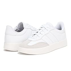 adidas Men's Barreda Sneaker, White/White/Grey, 5.5